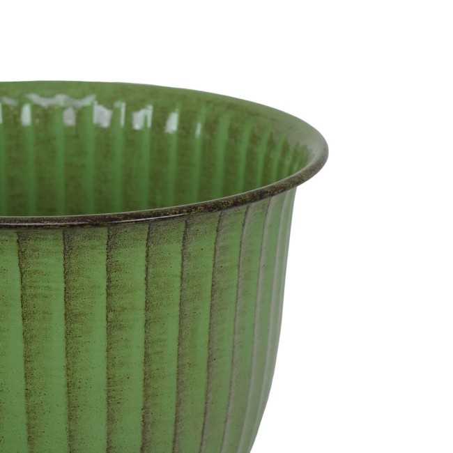 Vaso in Metallo Verde dal Design Moderno – 3 Misure