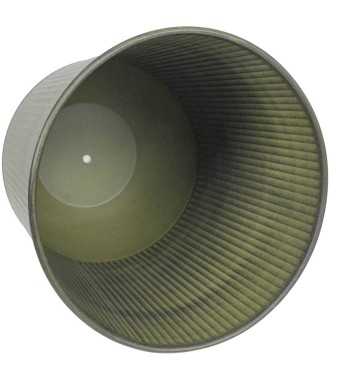 Vaso Elegante in Metallo Verde Effetto Pietra - D.40xH.50 cm