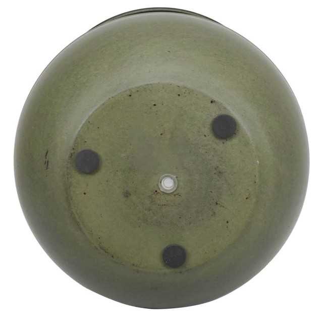 Vaso Elegante in Metallo Verde Effetto Pietra - D.40xH.50 cm