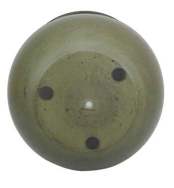 Vaso Elegante in Metallo Verde Effetto Pietra - D.40xH.50 cm