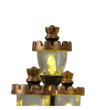 Lanterne Natalizie con LED per Villaggi in Miniatura, Set da 2 - Stilè Collection