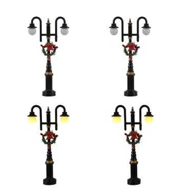 Lanterne Natalizie a LED per Villaggi in Miniatura, Set da 2 - Stilè Collection