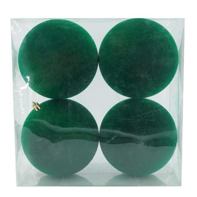 Palle Natalizie in Velluto D.12 cm - Vari Colori