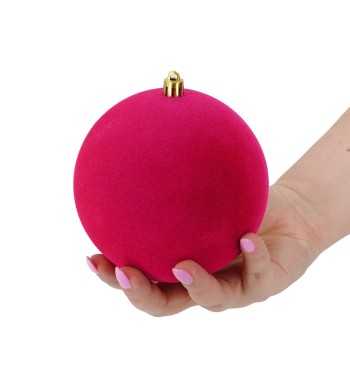 Palle Natalizie in Velluto D.12 cm - Vari Colori