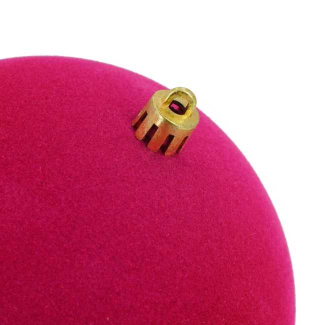 Palle Natalizie in Velluto D.12 cm - Vari Colori