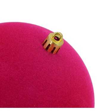 Palle Natalizie in Velluto D.12 cm - Vari Colori