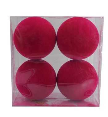 Palle Natalizie in Velluto D.12 cm - Vari Colori