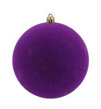 Palle Natalizie in Velluto D.12 cm - Vari Colori