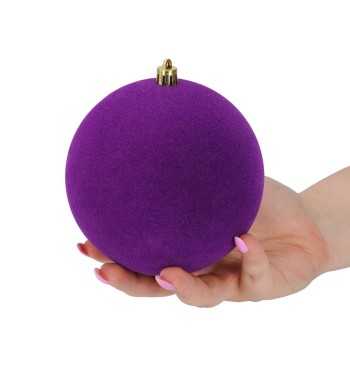 Palle Natalizie in Velluto D.12 cm - Vari Colori