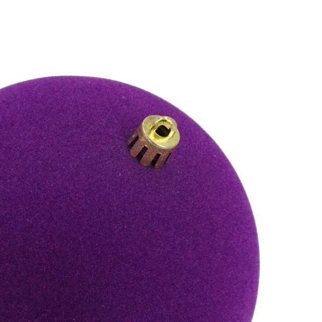 Palle Natalizie in Velluto D.12 cm - Vari Colori