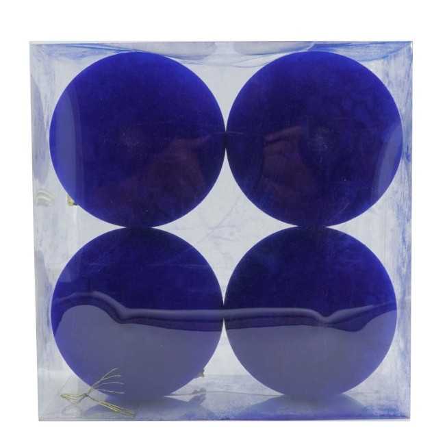 Palle Natalizie in Velluto D.12 cm - Vari Colori