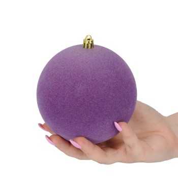 Palle Natalizie in Velluto D.12 cm - Vari Colori