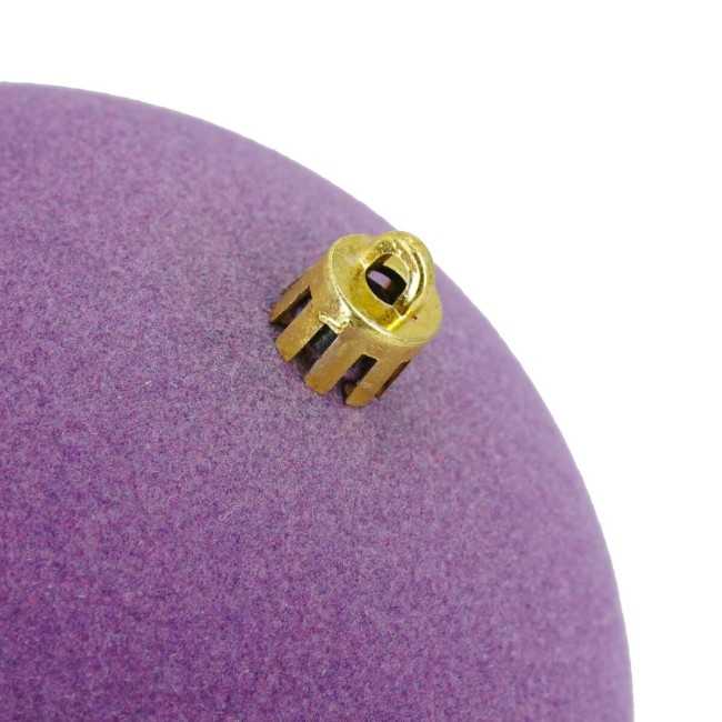 Palle Natalizie in Velluto D.12 cm - Vari Colori