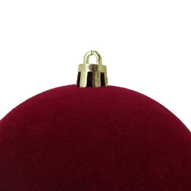 Palle Natalizie in Velluto D.12 cm - Vari Colori