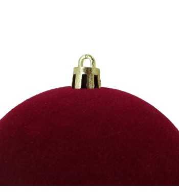 Palle Natalizie in Velluto D.12 cm - Vari Colori
