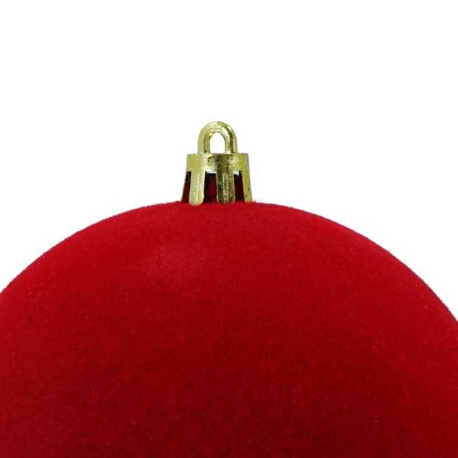 Palle Natalizie in Velluto D.12 cm - Vari Colori