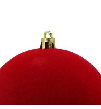 Palle Natalizie in Velluto D.12 cm - Vari Colori