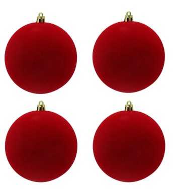 Palle Natalizie in Velluto D.12 cm - Vari Colori