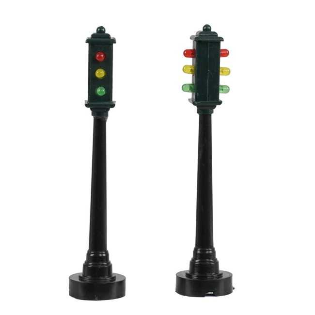 Semafori in Miniatura per Villaggi Natalizi, Set da 2 - Stilè Collection