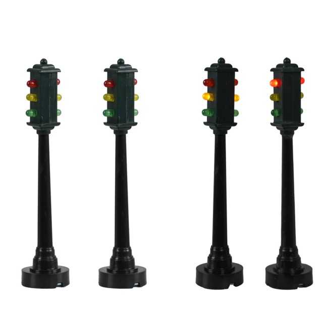 Semafori in Miniatura per Villaggi Natalizi, Set da 2 - Stilè Collection