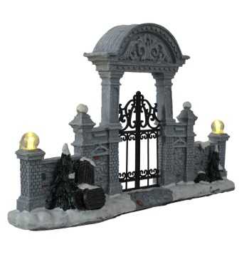 Cancello Luminoso per Villaggi Natalizi in Miniatura - Collezione Stilè