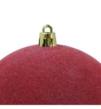 Palle Natalizie in Velluto D.12 cm - Vari Colori