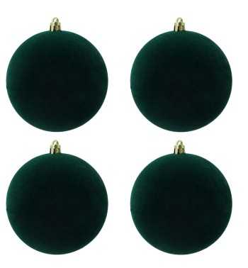Palle Natalizie in Velluto D.12 cm - Vari Colori