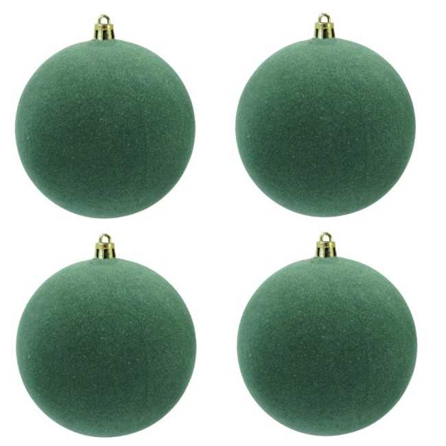 Palle Natalizie in Velluto D.12 cm - Vari Colori