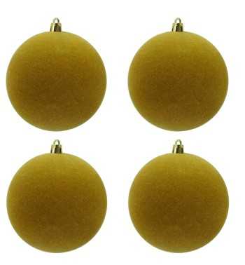 Palle Natalizie in Velluto D.12 cm - Vari Colori