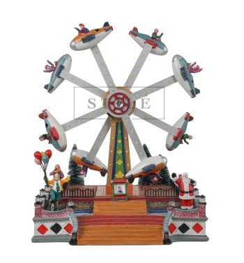 Giostra Natalizia Ruota Aerei con Movimento, Luci e Musica - Stilè Collection