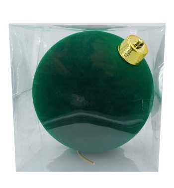 Palla di Natale in Plastica e Velluto D.25 cm Conf. 1 Pz