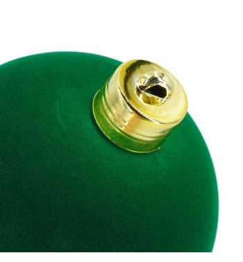 Palla di Natale in Plastica e Velluto D.25 cm Conf. 1 Pz