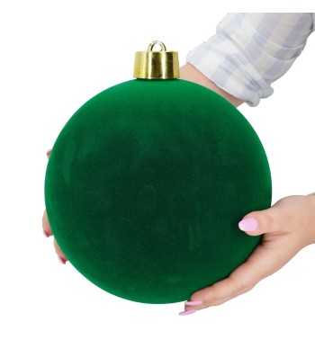 Palla di Natale in Plastica e Velluto D.25 cm Conf. 1 Pz