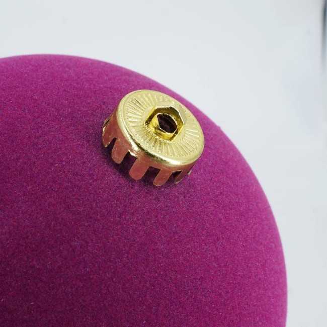 Palle di Natale in Plastica e Velluto D.15 cm Conf. da 3 Pezzi