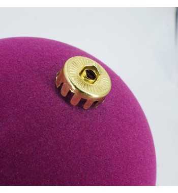 Palle di Natale in Plastica e Velluto D.15 cm Conf. da 3 Pezzi