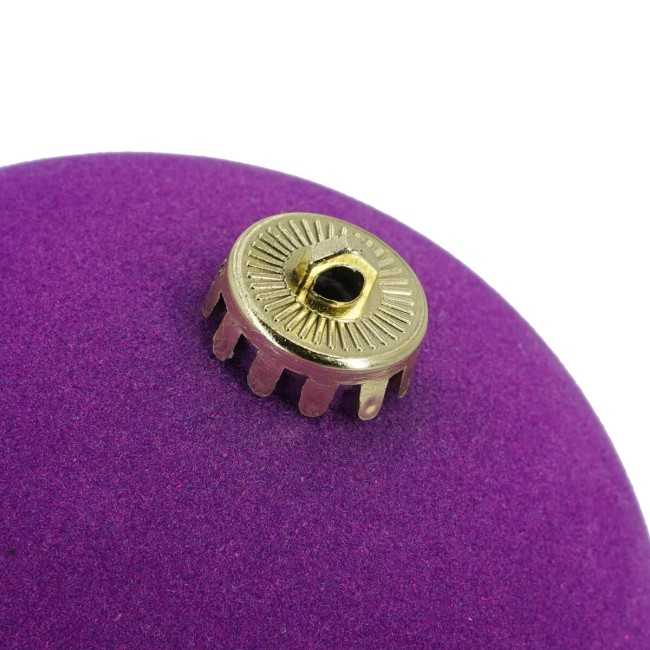 Palle di Natale in Plastica e Velluto D.15 cm Conf. da 3 Pezzi