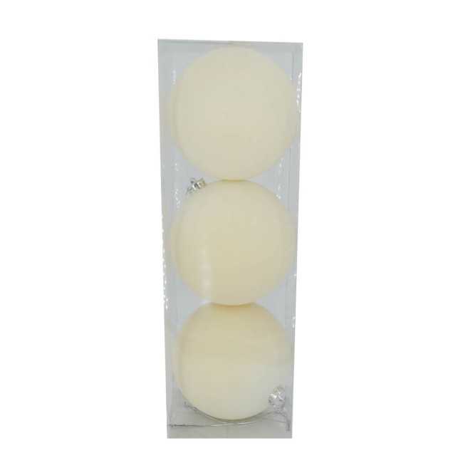 Palle di Natale in Plastica e Velluto D.15 cm Conf. da 3 Pezzi