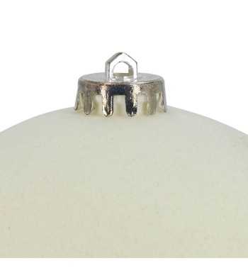 Palle di Natale in Plastica e Velluto D.15 cm Conf. da 3 Pezzi