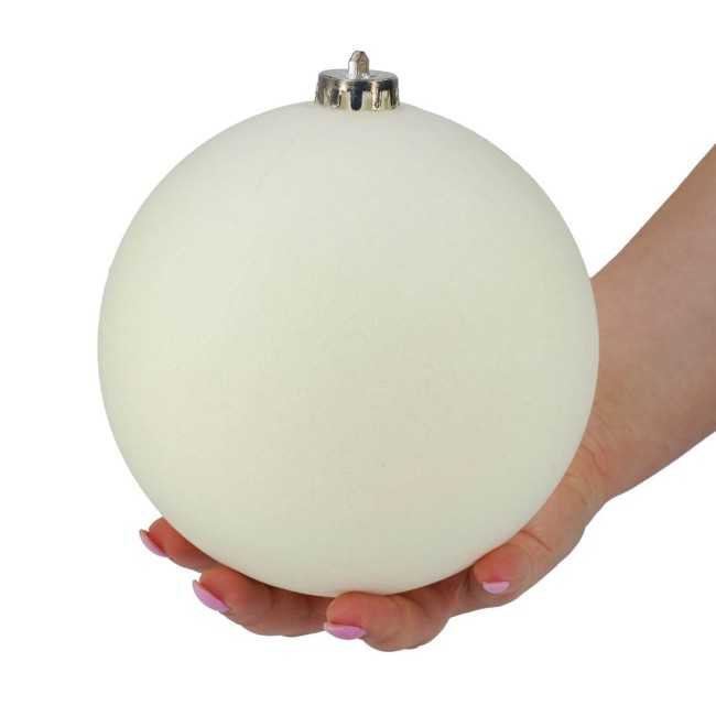 Palle di Natale in Plastica e Velluto D.15 cm Conf. da 3 Pezzi