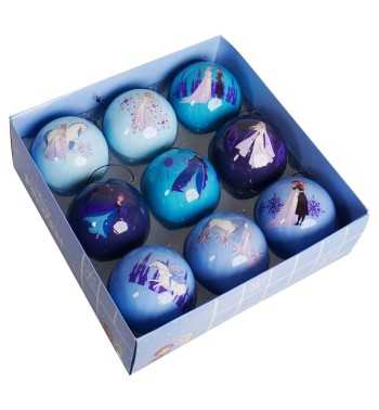 Set 9 Palline Natalizie di Frozen D.7,5 cm - Disney