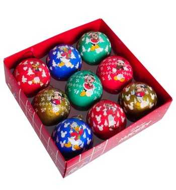 Set 9 Palline Natalizie di Topolino D.7,5 cm - Disney