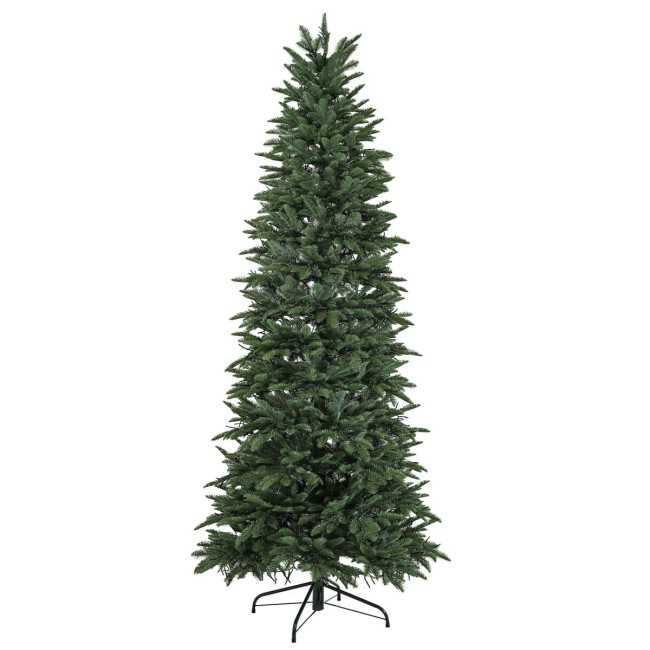 Albero di Natale Verde Slim con Luci Led Integrate H.180/240 cm - Aspen Lux