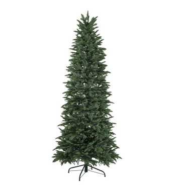 Albero di Natale Verde Slim con Luci Led Integrate H.180/240 cm - Aspen Lux