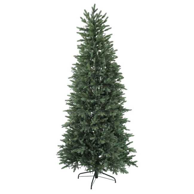 Albero di Natale Slim Verde con Luci Integrate H.180/240 cm - Deluxe Slim Led