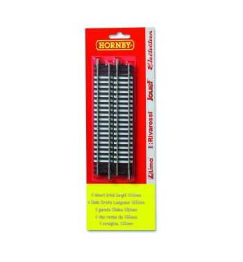 Confezione 4 Binari Dritti Hornby – Lunghezza 168mm per Tracciati Ferroviari