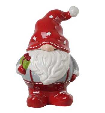 Porta Biscotti Natalizio in Ceramica H.30,5 cm