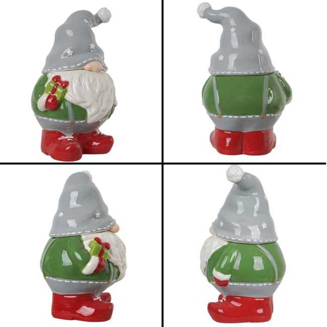 Porta Biscotti Natalizio in Ceramica H.30,5 cm