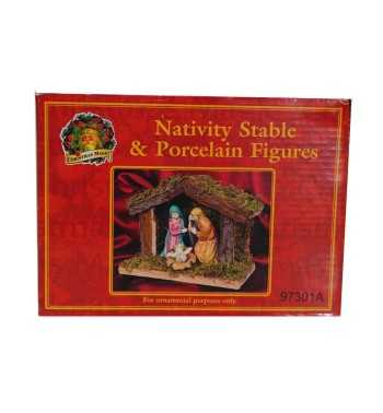 Presepe con Natività in Porcellana 17x7xH.13 cm