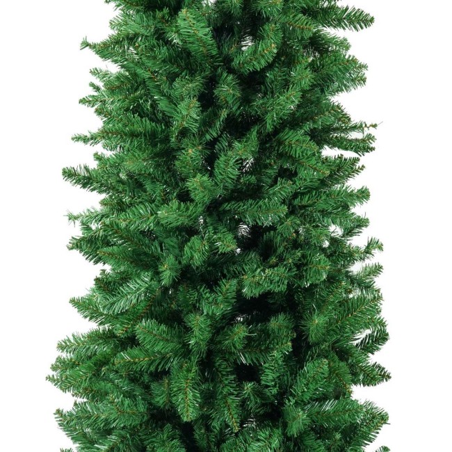 Albero di Natale Abete Verde in Pvc H.180/240 cm Apertura ad Ombrello | Albero Realistico Artificiale