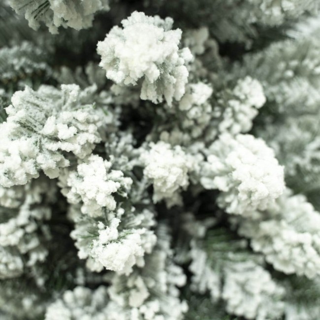 Albero di Natale Slim Innevato in Pvc H.180/240 cm Apertura ad Ombrello | Albero Realistico Artificiale